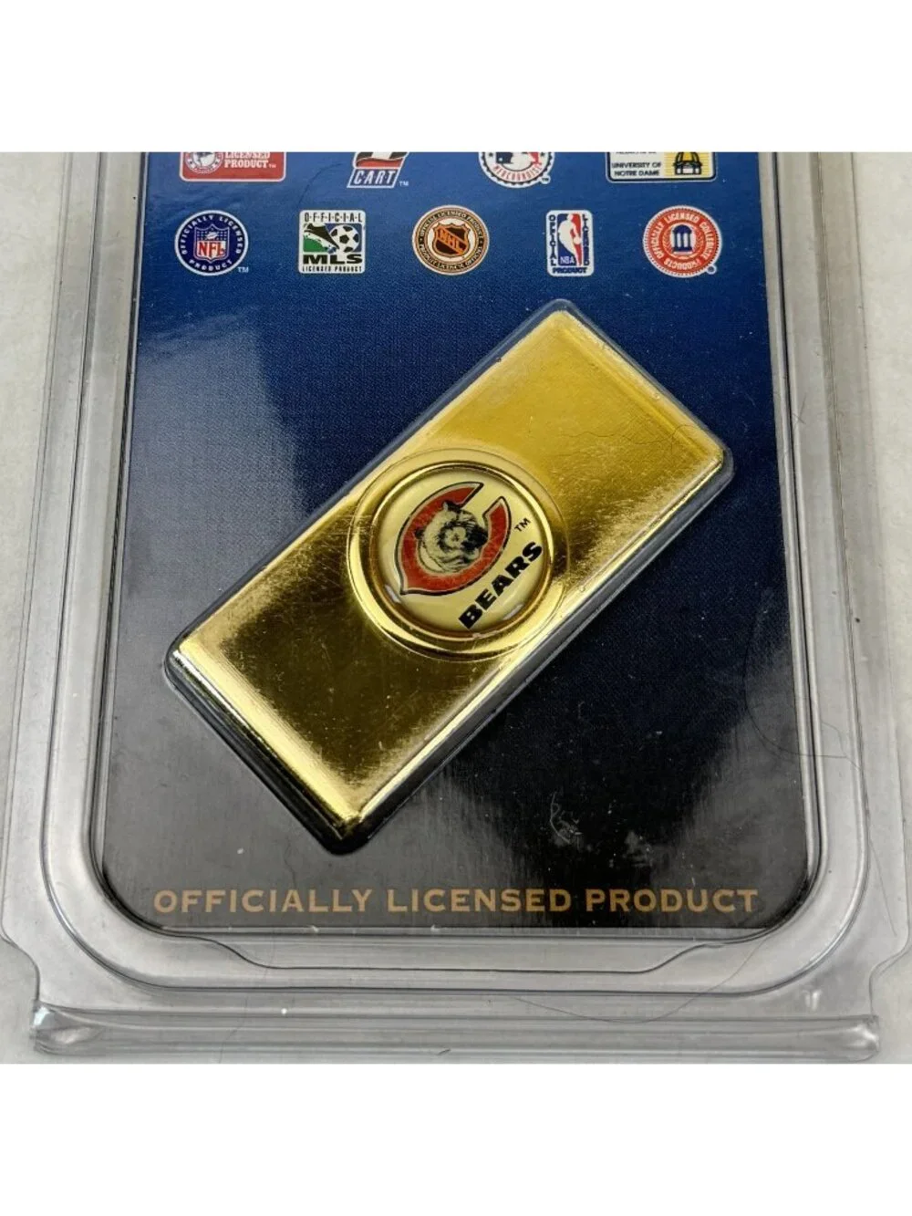 Chicago Bears Money Clip 24Kt Gold Plated Solid Brass NFL by Tag Express NEW